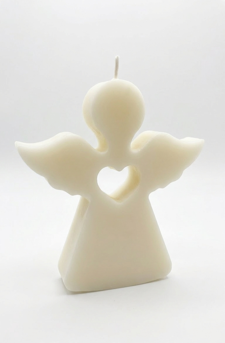 Detalle vela Angel mediano cera de soya